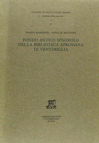 Fondo antico spagnolo della