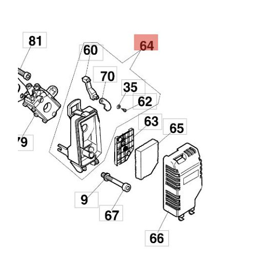 Oleomac supporto filtro aria - supporto,