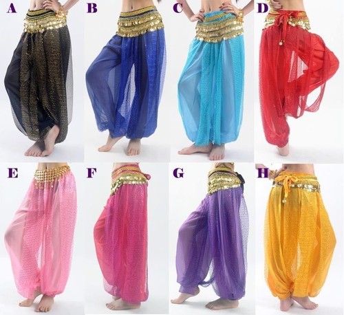 Pantaloni harem paillettes