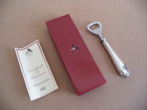 Apribottiglie manico argento