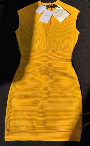 Abito bodycon giallo - abito, balmain