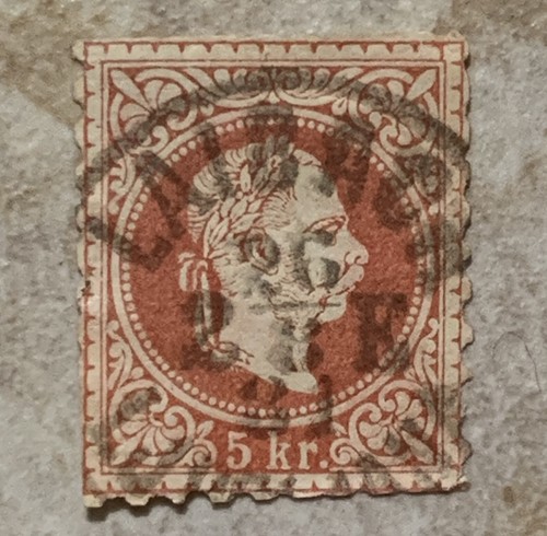 Early austria 5kr stamp with - early,