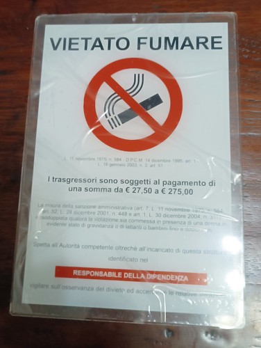 Cartello vietato fumare nuovo - vietato,
