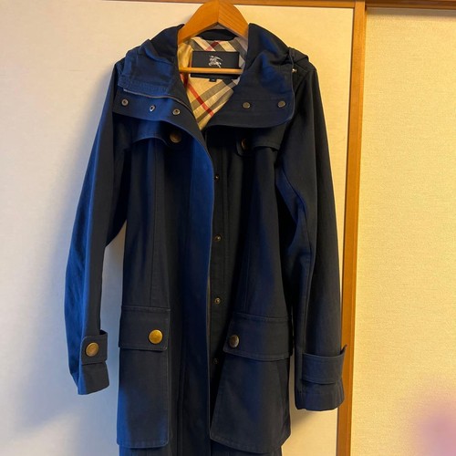 Burberry navy trench coat with - coat,
