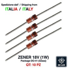 10 PZ pezzi DIODI ZENER - 18 V - 1 W / 18V0 - 1 Watt / 1N4746A