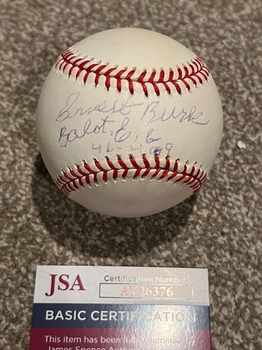 Ernest burke firmato - firmato, baseball
