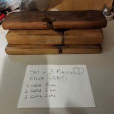 Lotto di 3 Antiche Pialle  Da Falegname In Legno epoca