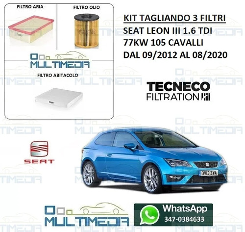 Kit tagliando filtri tecneco - 3,