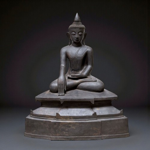 Antica statua buddha bronzo - statua,