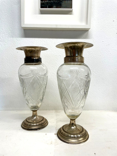 Coppia grande vaso cristallo - coppia,