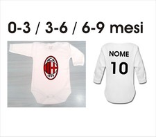 Body neonato personalizzato baby bambino T-Shirt Nome e Numero Maglietta 369mesi