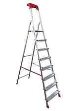 Scala Alluminio 8 Gradini Uso Domestico Ultra Leggera con Ripiano Superiore