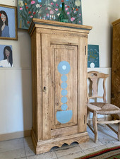 Stipo Antico Armadio Mobile Dispensa Vintage Credenza Cucina in legno Decorato