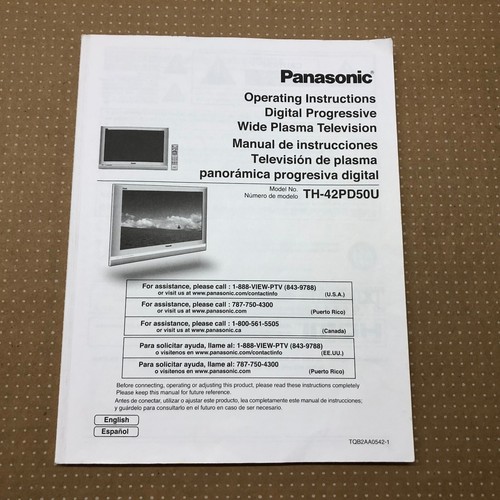 Panasonic 42pd50u plasma tv - panasonic, th-42pd50u