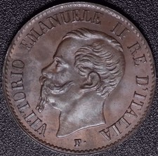 1861-M Italia 1 Centesimo /