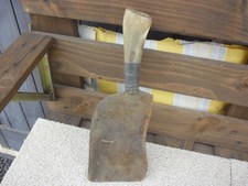 ANTICA MANNAIA DA MACELLAIO CON MANICO IN OSSO-MARCHIATA MA - da sistemare