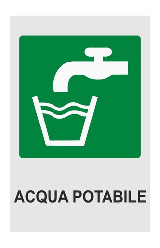 Cartello segnaletico acqua - segnaletico,