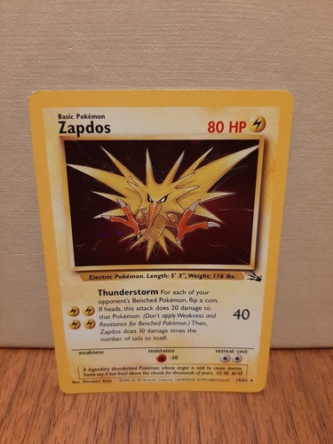 Zapdos fossil lp holo - zapdos, fossil,