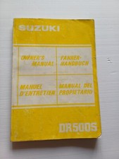 Suzuki DR 500 S 1982-83 manuale uso manutenzione libretto istruzioni originale
