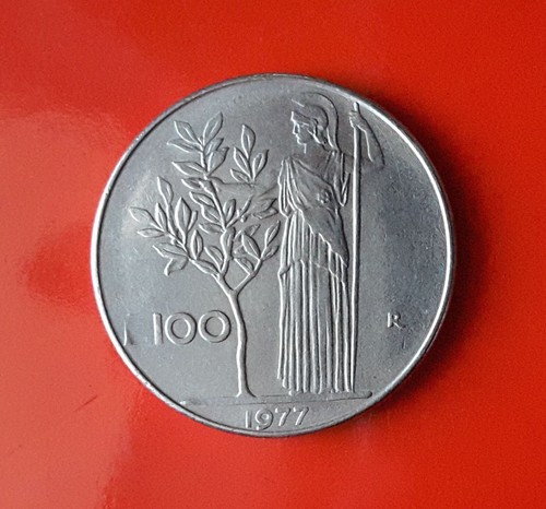 100 lire 1977 errore l - 100, del