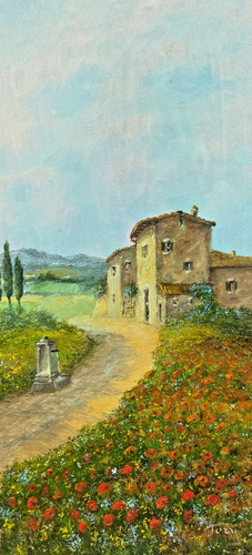 Luciano torsi 50x25 olio - -, su