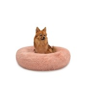 Letto per Cani Rotondo Cuscino Gatti Letto Donut (L) 60 cm Ø Rosa