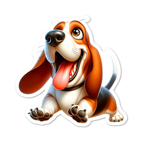 Basset hound dog - dog,, adesivo