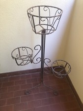 Porta Vasi - Porta piante In Ferro Battuto Ad Alberello o Angolare - Colore Nero