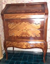 Mobile secretaire scrittoio con ribalta intarsiato