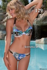 COSTUME DA BAGNO DONNA BIKINI 2 PEZZI AMAREA FERRETTO D 44 e 46 MADE IN ITALY