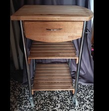 CARRELLO CUCINA IN LEGNO E METALLO