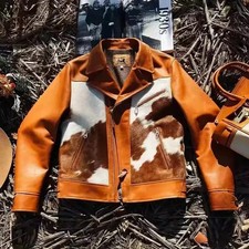 Giacca pelle bovina uomo stile