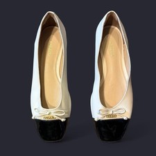 Ballerine Coquette beige nere EU 39/US 9 Arezzo ecopelle fiocco balletto