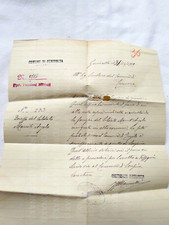 VECCHIO DOCUMENTO WW1 PRIMA GUERRA GENIVOLTA CR SOLDATO MARUTI PENSIONE  1919