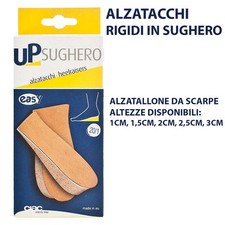 SOLETTA ALZATACCO RIGIDO IN SUGHERO E PELLE TALLONIERA DA 1CM A 3CM DI ALTEZZA