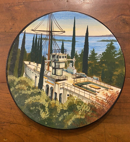 Piatto ceramica nave - ceramica, gardone
