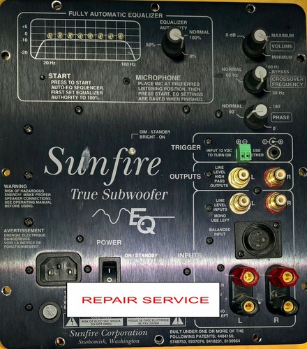 Sunfire true subwoofer - sunfire, eq