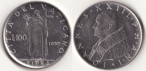 Città del vaticano 100 - città, lire