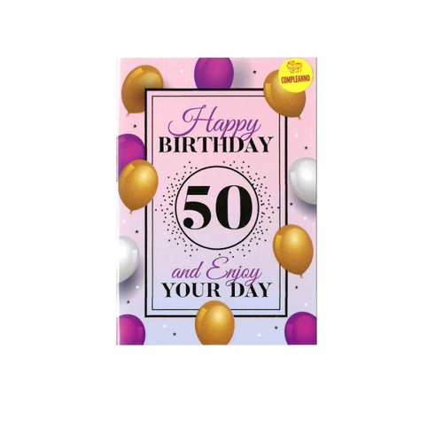 Biglietto auguri augurale 50 - biglietto,