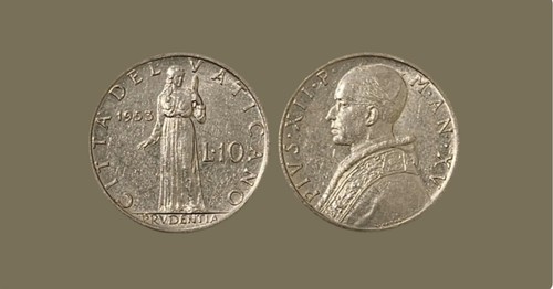 Città del vaticano 10 lire - del,