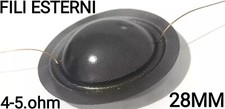TWEETER BOBINA 28 29mm seta FILI ESTERNI driver membrana hi-fi stereo HIVI 4-5 Ω