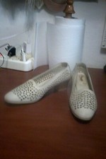 scarpe vintage made in italy marca champ estive tacco 4 cm misura 40 ecopelle
