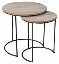 Set 2 tavolini metallo nero