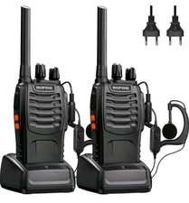 2x RICETRASMITTENTE BAOFENG 10W POTENTE WALKIE-TALKIE RADIO DUAL BAND dtmf pmr