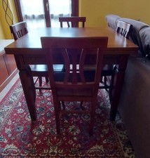 TAVOLO ALLUNGABILE IN ARTE POVERA + 4 SEDIE