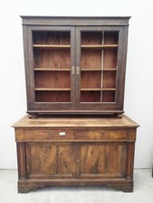 CREDENZA A 2 CORPI / DISPENSA / MADIA FINE 800 PRIMO 900 IN NOCE DA RESTAURARE