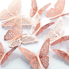 48 Pezzi 3D Farfalle Adesivi