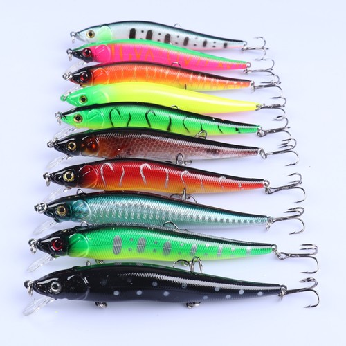 10pcs minnow plastic - minnow, hard