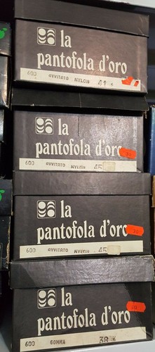 Vintage pantofola oro - pantofola, d'oro
