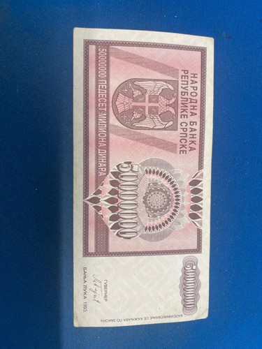 Banconota croazia50 000 - banconota, croazia50.000.000